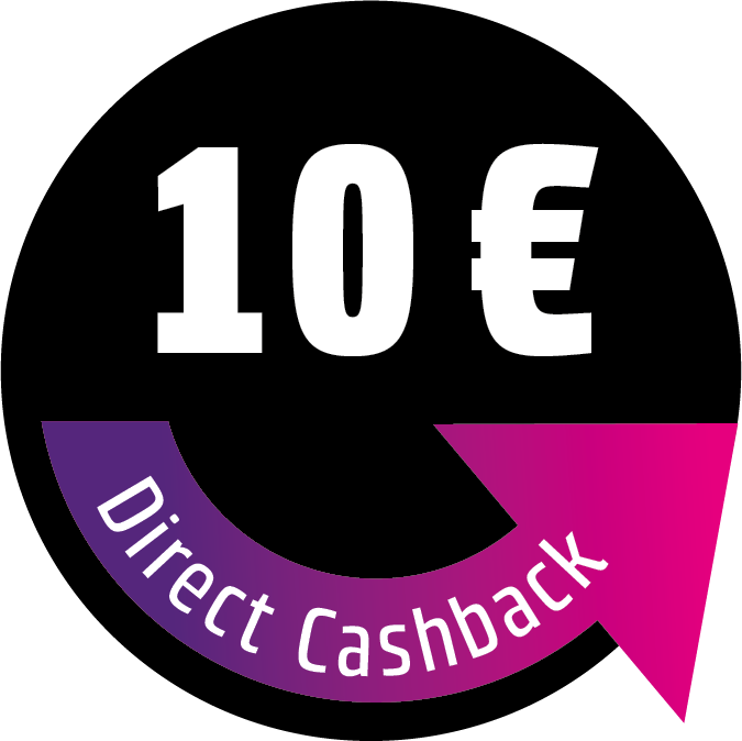 10 € Direct Cashback sichern! Der Rabatt wird direkt im Warenkorb abgezogen.