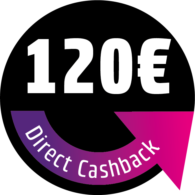 120 € Direct Cashback sichern! Der Rabatt wird direkt im Warenkorb abgezogen.