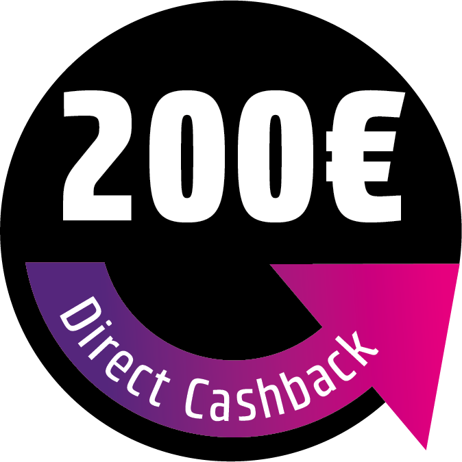 200 € Direct Cashback sichern! Der Rabatt wird direkt im Warenkorb abgezogen.