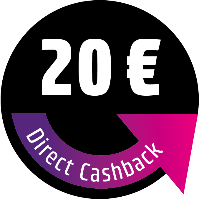 Save 20 € Direct Cashback! The discount will be deducted directly in the shopping cart.