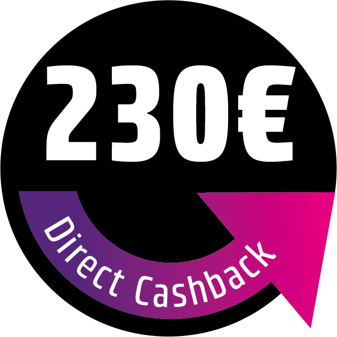230 € Direct Cashback sichern! Der Rabatt wird direkt im Warenkorb abgezogen.