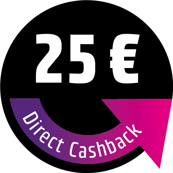 25 € Direct Cashback sichern! Der Rabatt wird direkt im Warenkorb abgezogen.