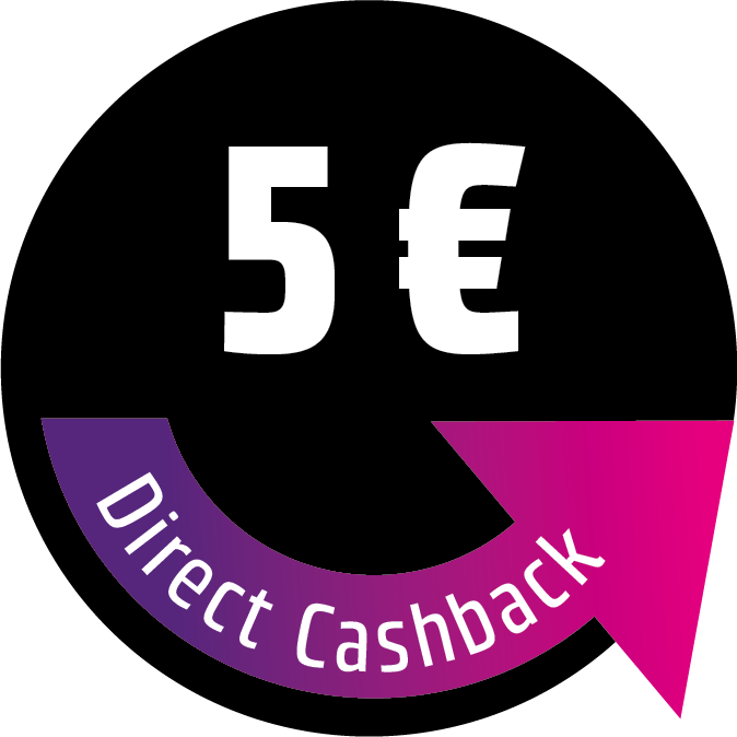 5 € Direct Cashback sichern! Der Rabatt wird direkt im Warenkorb abgezogen.
