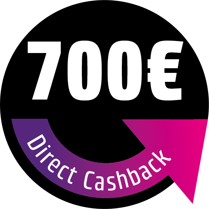 700 € Direct Cashback sichern! Der Rabatt wird direkt im Warenkorb abgezogen.